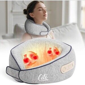 CILI Cordless Neck Massager Pillow with Heat, Shiatsu Neck Massager